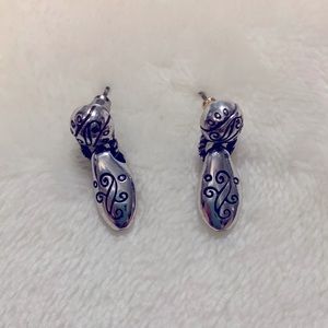 Brighton earrings dangle silver tone